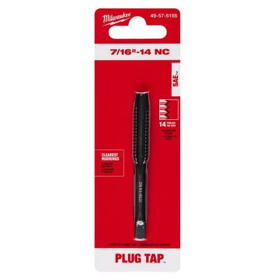 Milwaukee Tool 7/16"-14 NC Straight Flute Plug Tap