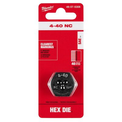 Milwaukee Tool 4-40 NC 1-Inch Hex Threading Die