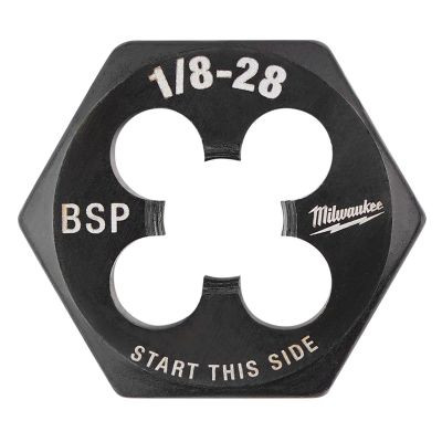 Milwaukee Tool 1/8"-28 BSP 1-Inch Hex Threading Die