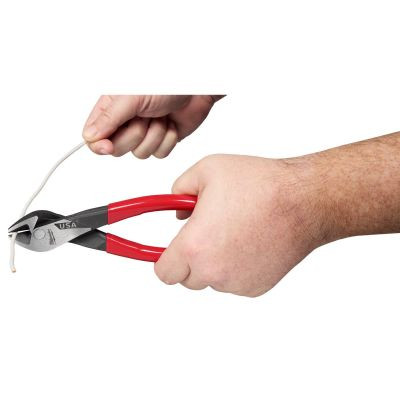 Milwaukee Tool 8 Inch Angled Head Diagonal Dipped Grip Cutting Pliers (USA)
