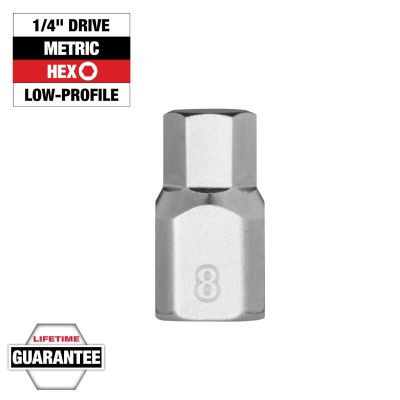 Milwaukee Tool 1/4 Inch Drive 8mm Low-Profile Hex Bit Socket