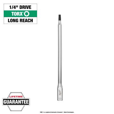 Milwaukee Tool 1/4 Inch Drive T25 Long TORX Bit Socket