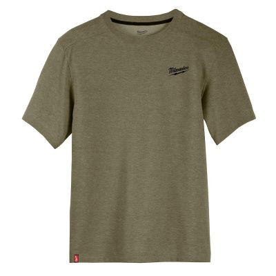 Milwaukee Tool HYBRID WORK TEE - SS GREEN 3X