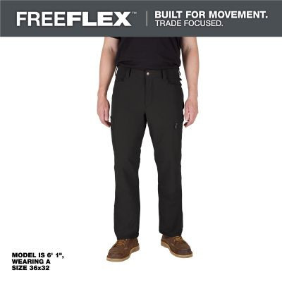 Milwaukee Tool FREEFLEX Tech Pants - Black 30 X 32
