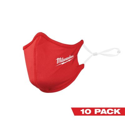 Milwaukee Tool 10PK Red 2-Layer Face Mask