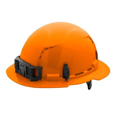 Milwaukee Tool BOLT Orange Full Brim Vented Hard Hat w/6pt Ratcheting Suspension (USA) - Type 1, Class C