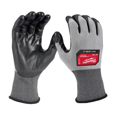 Milwaukee Tool Cut Level 3 High Dexterity Polyurethane Dipped Gloves - M