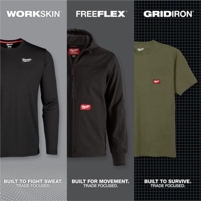 Milwaukee Tool GRIDIRON Pocket T-Shirt - Long Sleeve Brown S