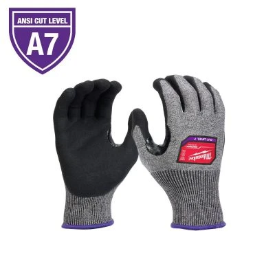 Milwaukee Tool Cut Level 7 High-Dexterity Coated Nitrile Dipped Gloves - S