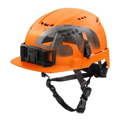 Milwaukee Tool BOLT Orange Front Brim Vented Safety Helmet with IMPACT ARMOR Liner (USA) - Type 2, Class C