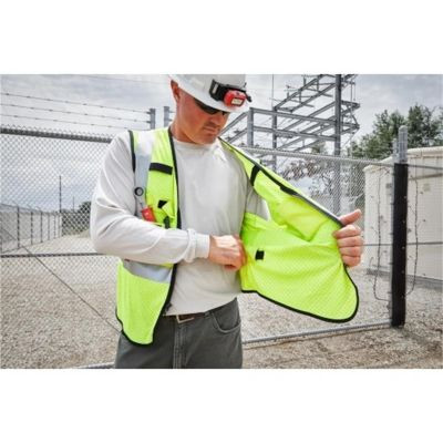 Milwaukee Tool AR/FR Cat. 1 Class 3 High Visibility Yellow Mesh Safety Vest - 2XL/3XL