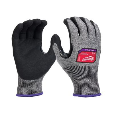 Milwaukee Tool 12 Pair Cut Level 7 High-Dexterity Nitrile Dipped Gloves - L