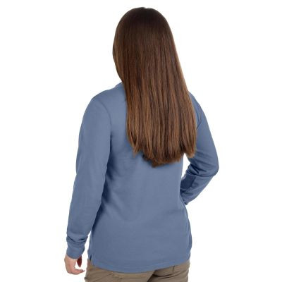 Milwaukee Tool Women Feet s GRIDIRON Pocket T-Shirt - Long Sleeve Blue XL