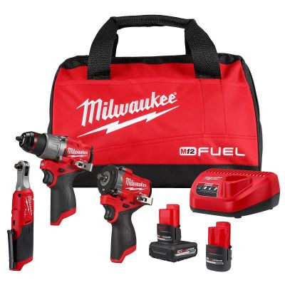 Milwaukee Tool M12 FUEL 3-Tool Combo Kit