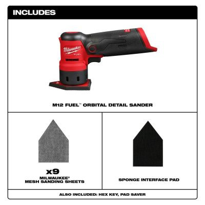 Milwaukee Tool M12 FUEL Orbital Detail Sander