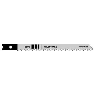 Milwaukee Tool 4" GP JIG SAW BLADES, 6 TPI, HIGH CARBON STEEL, U-SHANK, (5-PK)