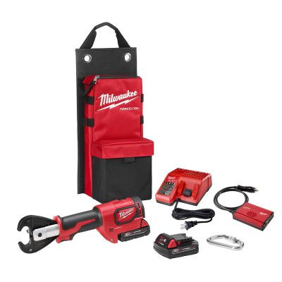 Milwaukee Tool M18 FORCE LOGIC 6T Utility Crimper Kit with D3 Grooves "Snub Nose"