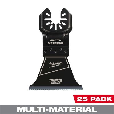 Milwaukee Tool MILWAUKEE® OPEN-LOK 2-1/2" TITANIUM CHARGED Bi-Metal Multi-Material Multi-Tool Blades 25PK