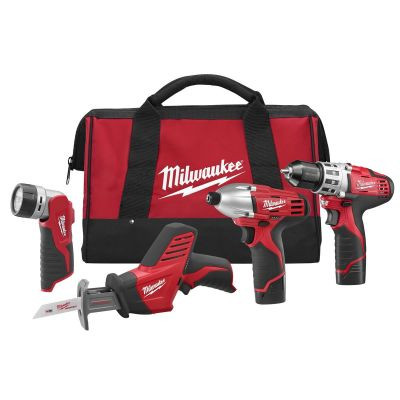 Milwaukee Tool M12 Cordless LITHIUM-ION 3-Tool Combo Kit
