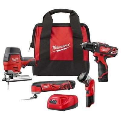 Milwaukee Tool M12 Cordless LITHIUM-ION 4-Tool Combo Kit