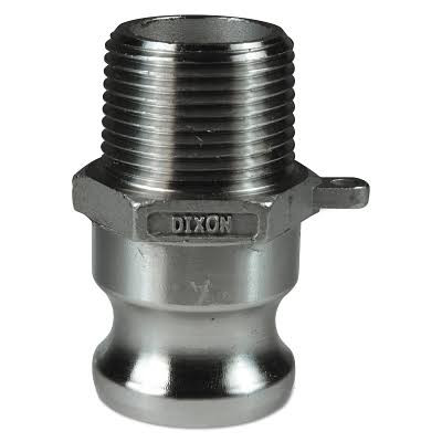 2" Stainless Steel Type F Cam & Groove Adapter x Male NPT