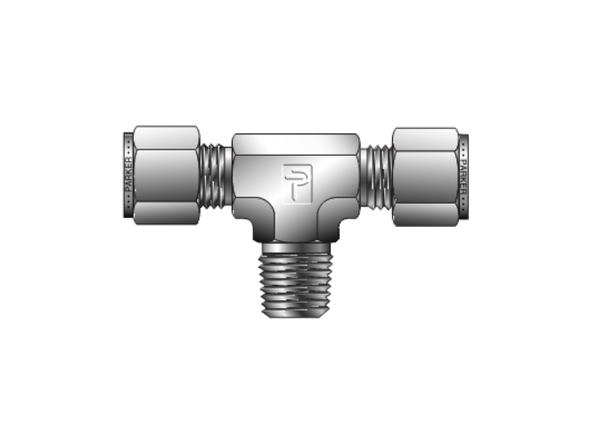 Parker CPI Stainless Steel NPT Male Branch Tee