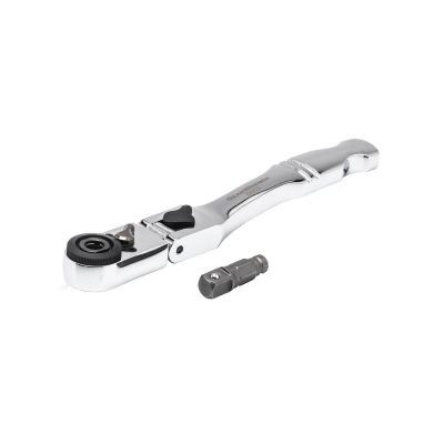 GearWrench 1/4 Inch Drive 72-Tooth Quick Release Locking Flex Slim Head Ratchet 6 Inch