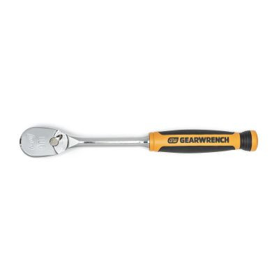 GearWrench 3/8 Inch Drive 90-Tooth Dual Material Teardrop Ratchet 9 Inch