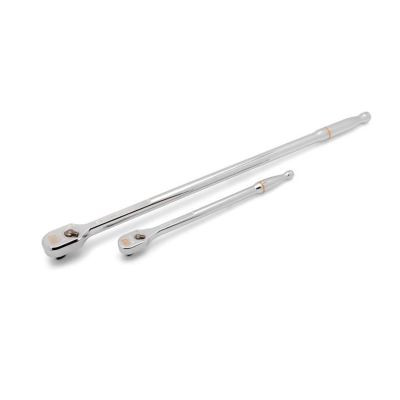 GearWrench 2 Piece 1/4 Inch and 3/8 Inch Drive 120XP Extra Long Handle Full Polish Teardrop Ratchet Set