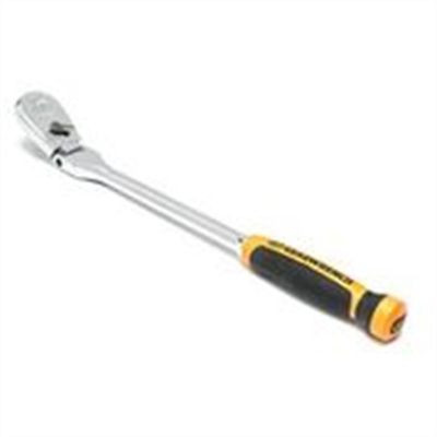 GearWrench 1/2 Inch Drive 90-Tooth Dual Material Flex Head Teardrop Ratchet 17 Inch