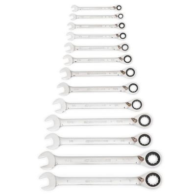 GearWrench 13 Piece 72-Tooth 12 Point Reversible Ratcheting Combination SAE Wrench Set