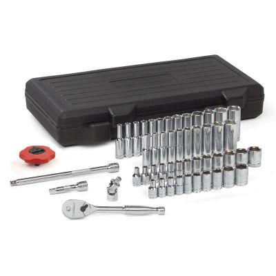 GearWrench 51 Piece 1/4 Inch Drive 6 Point Standard & Deep SAE/Metric Mechanics Tool Set