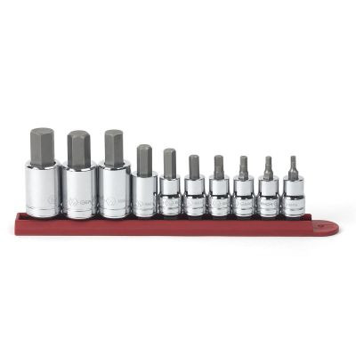 GearWrench 10 Piece 3/8 Inch & 1/2 Inch Drive Hex Bit SAE Socket Set