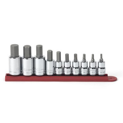 GearWrench 10 Piece 3/8 Inch & 1/2 Inch Drive Hex Bit SAE Socket Set