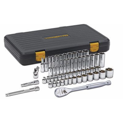 GearWrench 56 Piece 3/8 Inch Drive 6 Point 120XP Standard & Deep SAE/Metric Mechanics Tool Set