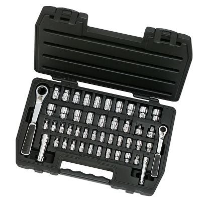 GearWrench 46 Piece 1/4 Inch & 3/8 Inch Drive Pass-Thru 6 Point SAE/Metric Tool Set