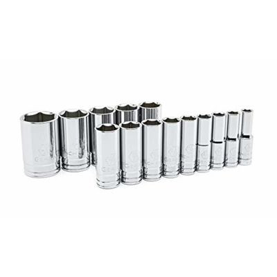 GearWrench 14 Piece 1/2 Inch Drive 6 Point Deep SAE Socket Set