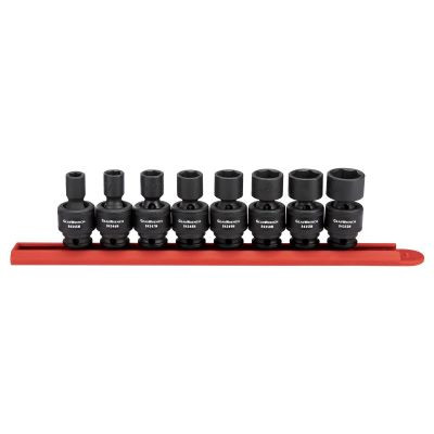 GearWrench 8 Piece 3/8 Inch Drive 6 Point Standard Universal Impact SAE Socket Set