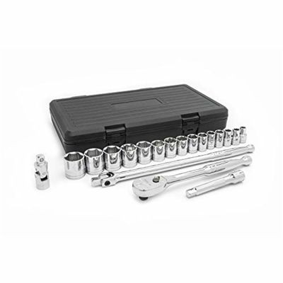 GearWrench 19 Piece 1/2 Inch Drive 6 Point Standard SAE Mechanics Tool Set