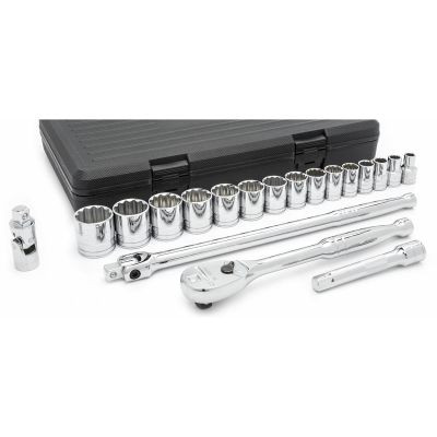 GearWrench 19 Piece 1/2 Inch Drive 12 Point Standard SAE Mechanics Tool Set