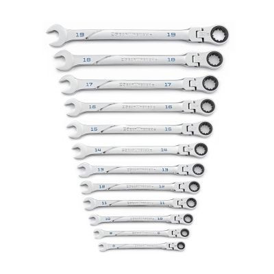 GearWrench 12 Piece 120XP Universal Spline XL Flex Head Ratcheting Combination Metric Wrench Set