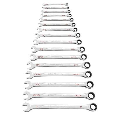 GearWrench 16 Piece 120XP Universal Spline XL Ratcheting Combination SAE Wrench Set