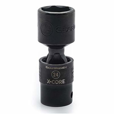 GearWrench 1/2 Inch Drive 6 Point Standard X-Core Pinless Impact Universal Metric Socket 21mm