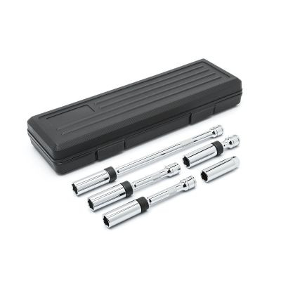 GearWrench 5 Piece 3/8 Inch Drive 6 Point Magnetic Swivel Spark Plug Socket Set