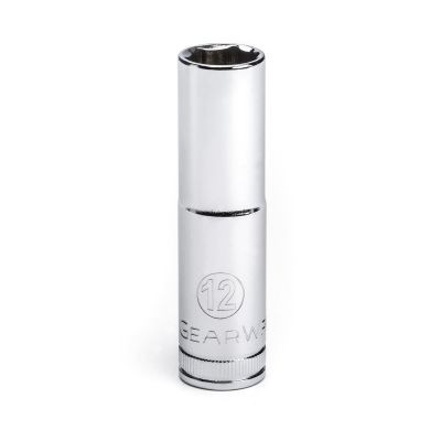 GearWrench 3/8 Inch Drive 6 Point Deep Metric Socket 12mm