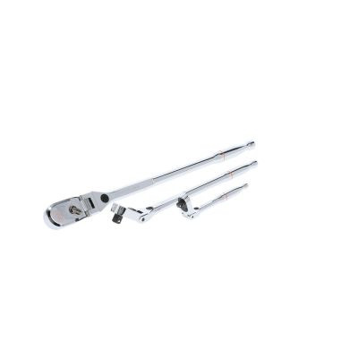 GearWrench 3 Piece 1/4 Inch, 3/8 Inch, 1/2 Inch Drive 120XP Locking Flex Head Ratchet Set