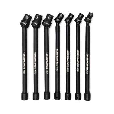 GearWrench 7 Piece 3/8 Inch Drive 6 Point X-Core Pinless Universal Impact Metric Extension Socket Set