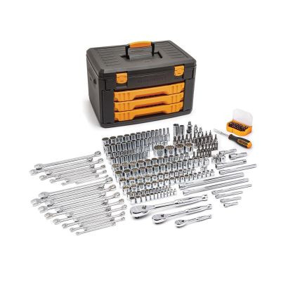 GearWrench 243 Piece 12 Point Mechanics Tool Set Inch 3 Drawer Storage Box