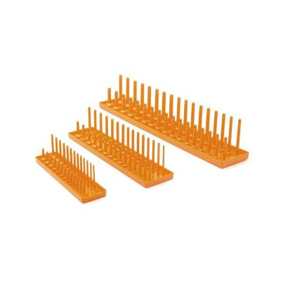 GearWrench 3 Pc. 1/4 Inch, 3/8 Inch & 1/2 Inch Drive Orange Metric Socket Storage Tray Set