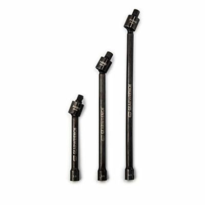 GearWrench 3 Piece 3/8 Inch Drive X-Core Pinless Universal Joint Impact Extension Set 6 Inch, 9 Inch & 12 Inch